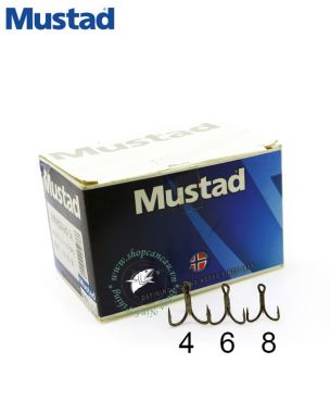 Lưỡi 3 tiêu Mustad - lưỡi đen lẻ - LMT301