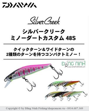 Mồi lure Daiwa Silver Creek Minnow Dart Custom - Made in Japan