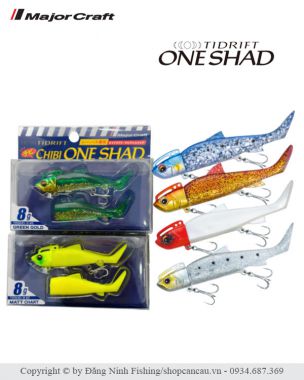 Mồi Mềm Major Craft TiDdrift Chibi One Shad | Mồi Shad Liền Jig, Gọn Nhẹ, Dễ Đánh