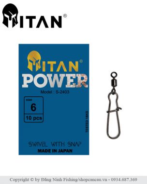 Khóa lure Titan Power Snap S-2403 - Made in Japan