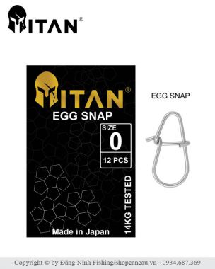 Khóa lure Titan Egg Snap - Made in Japan