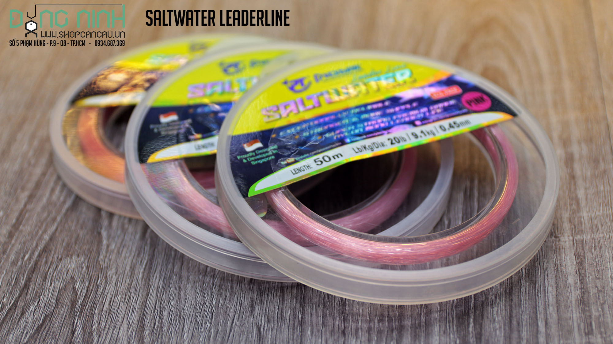 Dây leader Pioneer SaltWater Pink - cuộn 50m