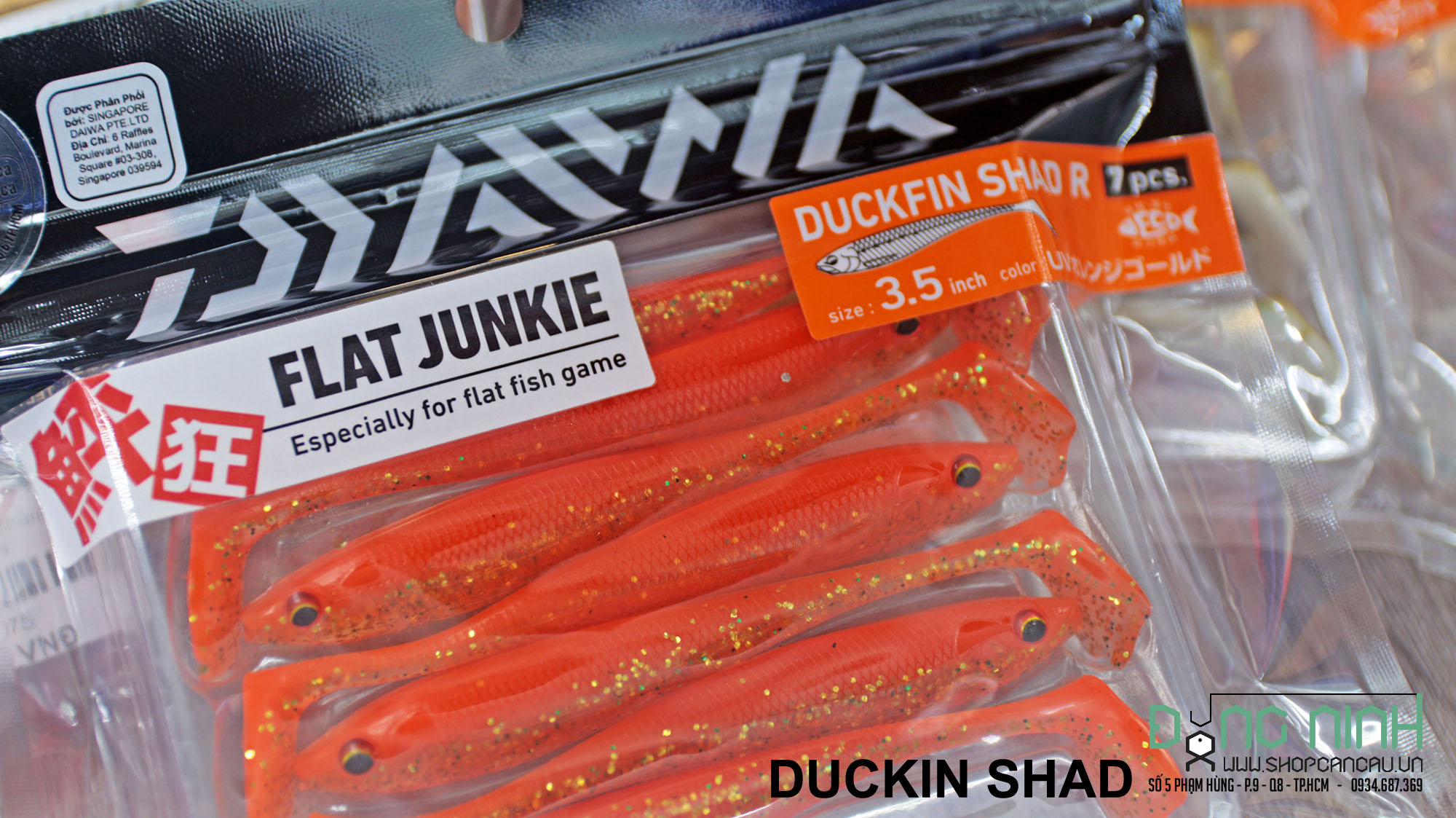 Mồi mềm Daiwa Flat Junkie Duckin Shad R