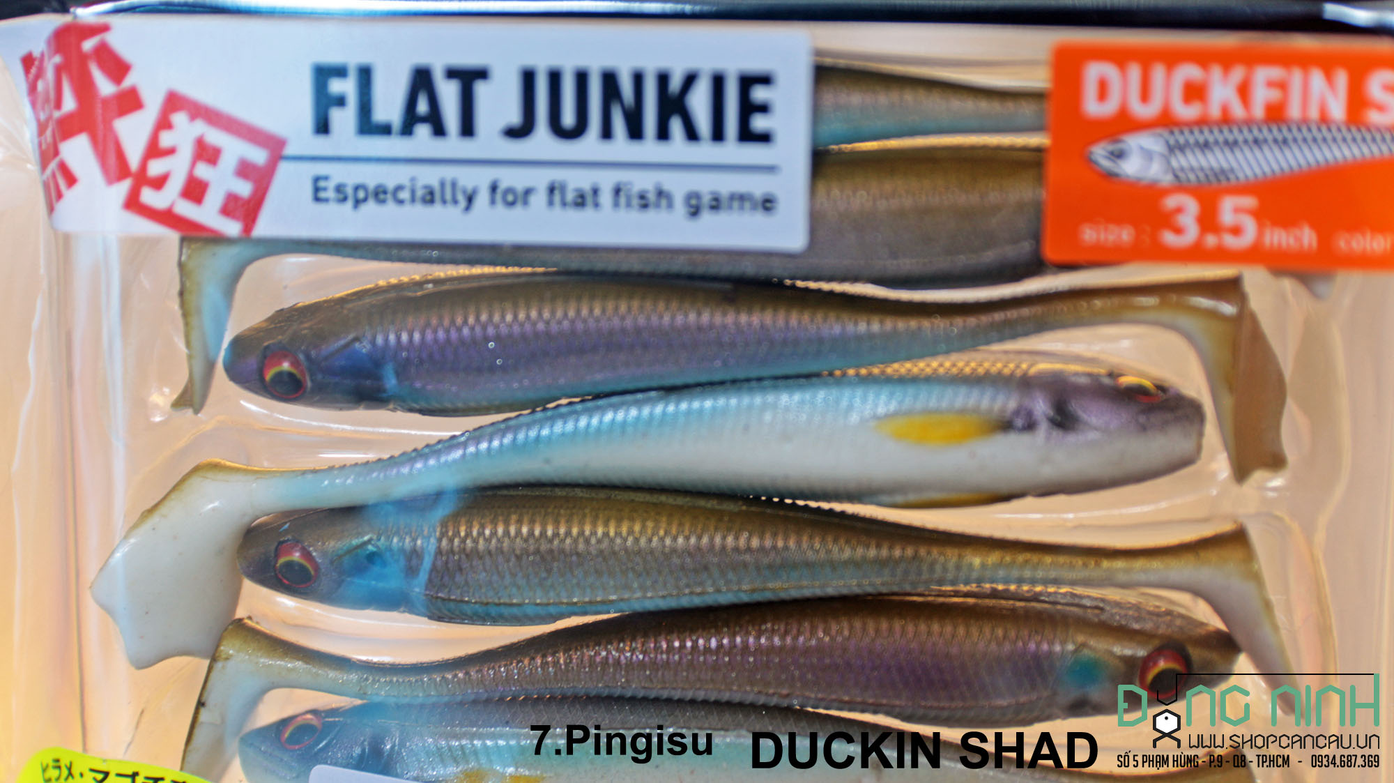 Mồi mềm Daiwa Flat Junkie Duckin Shad R