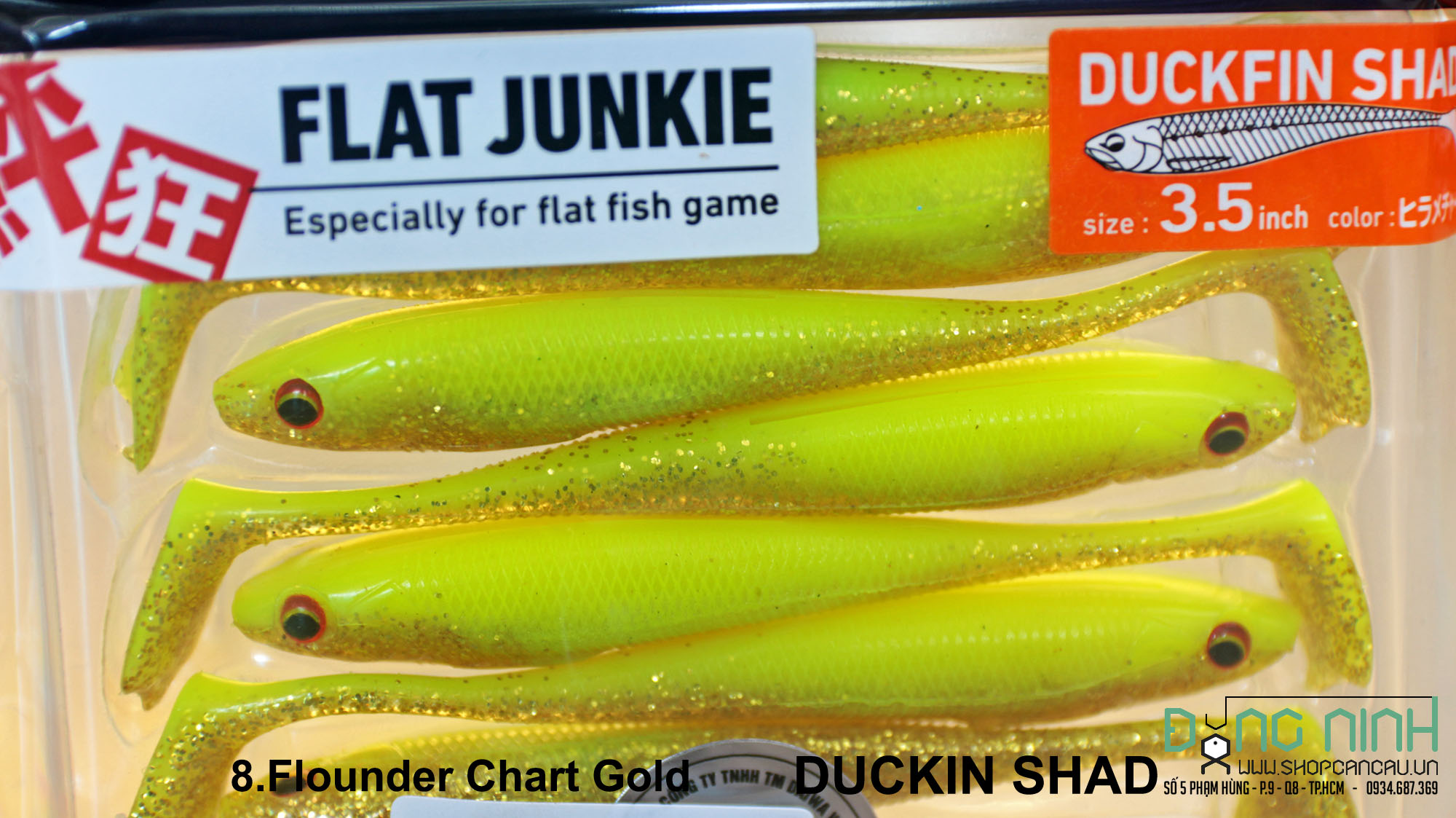 Mồi mềm Daiwa Flat Junkie Duckin Shad R