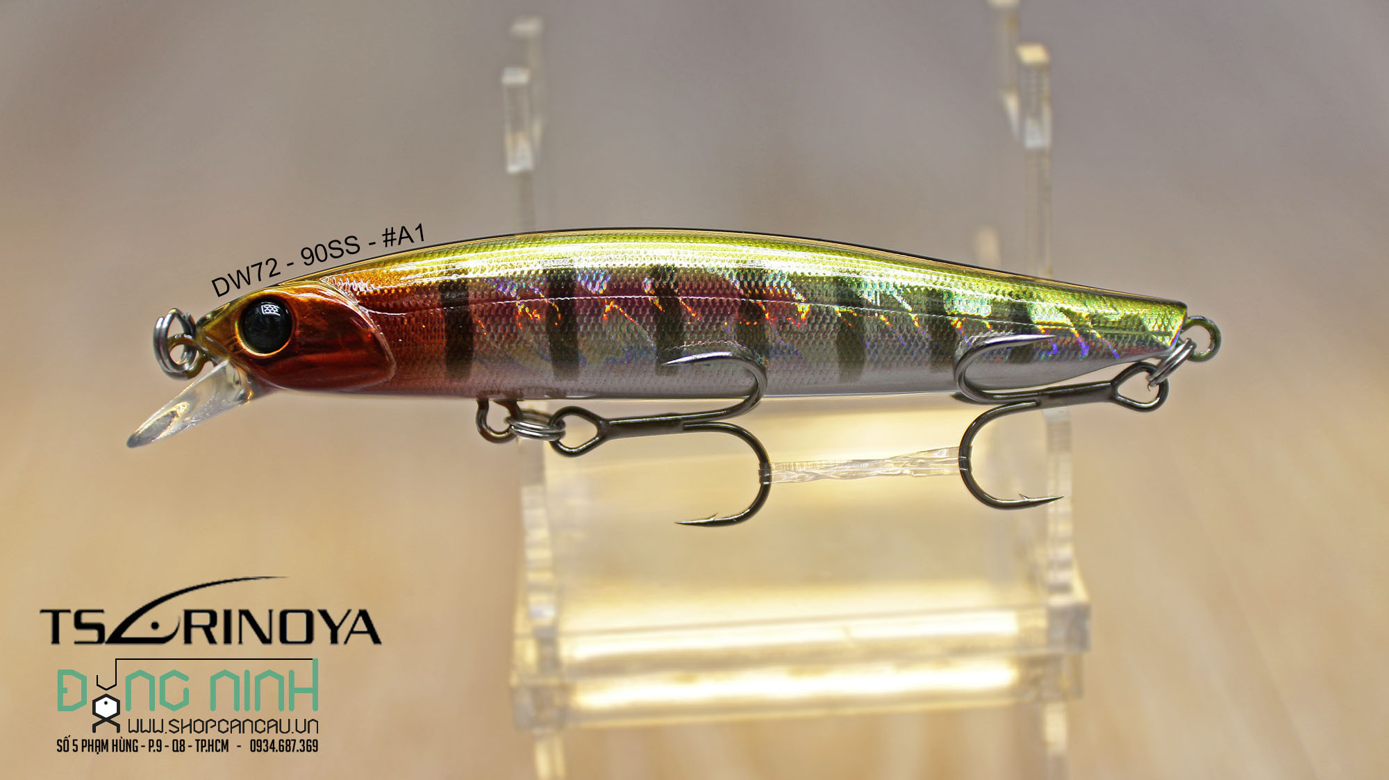 Mồi lure Minnow Tsurinoya DW72 - 90SS