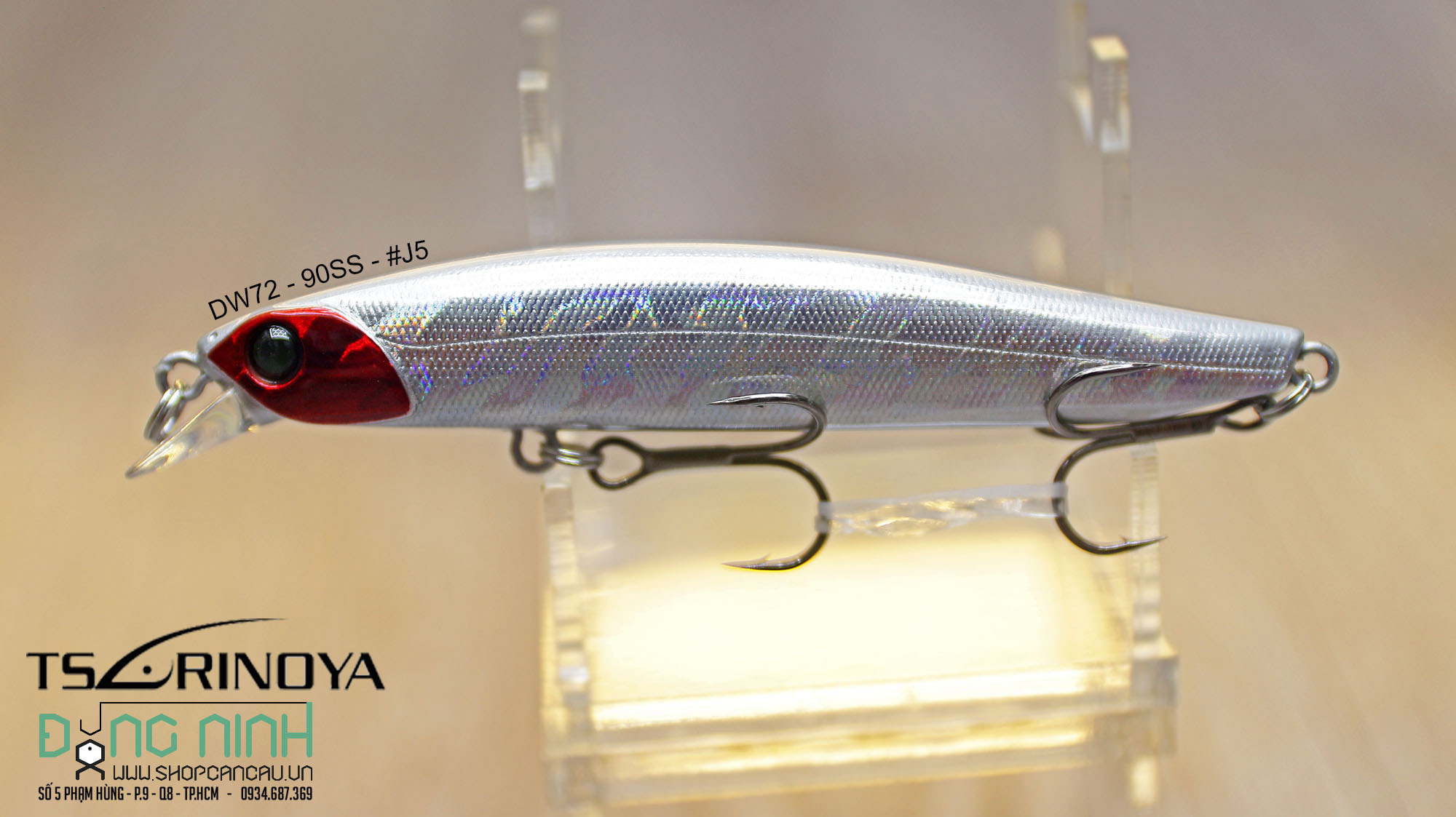 Mồi lure Minnow Tsurinoya DW72 - 90SS