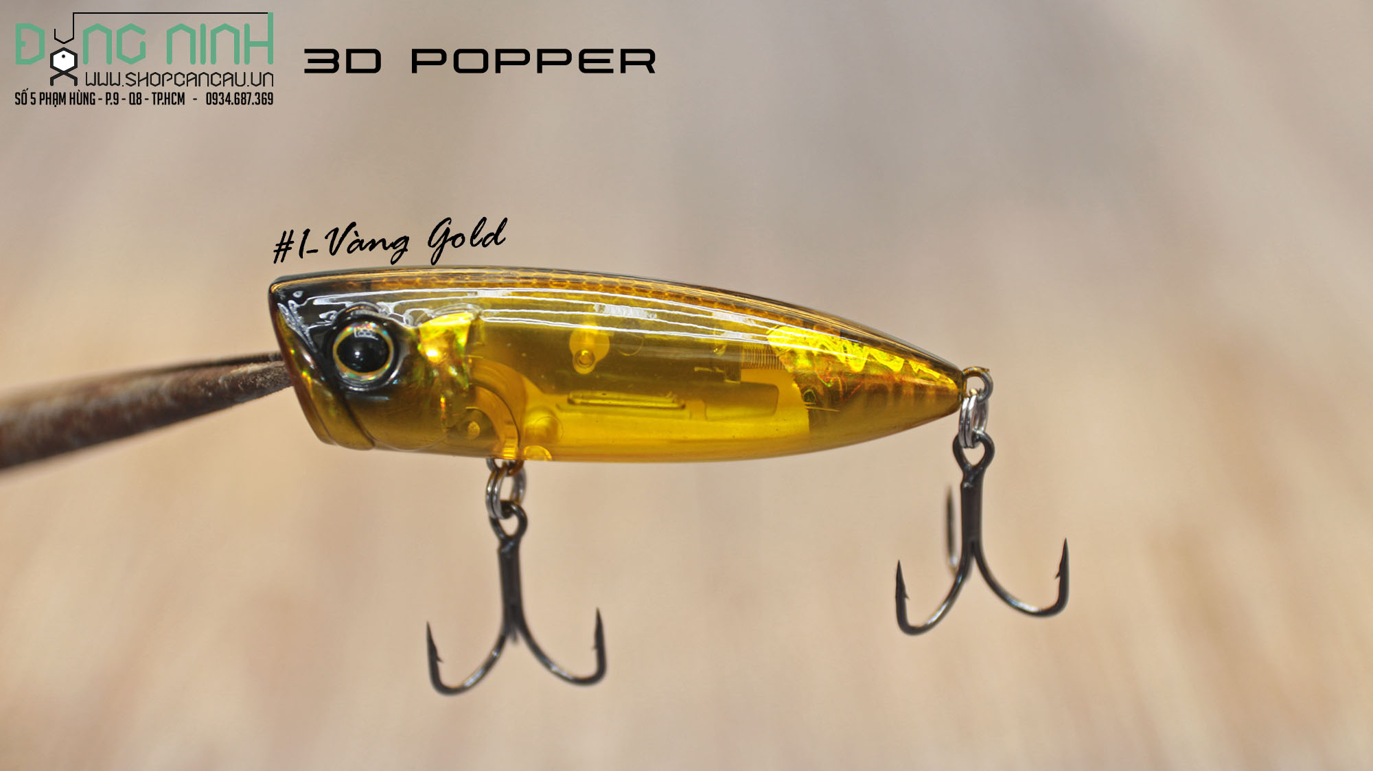 Mồi lure 3D Popper