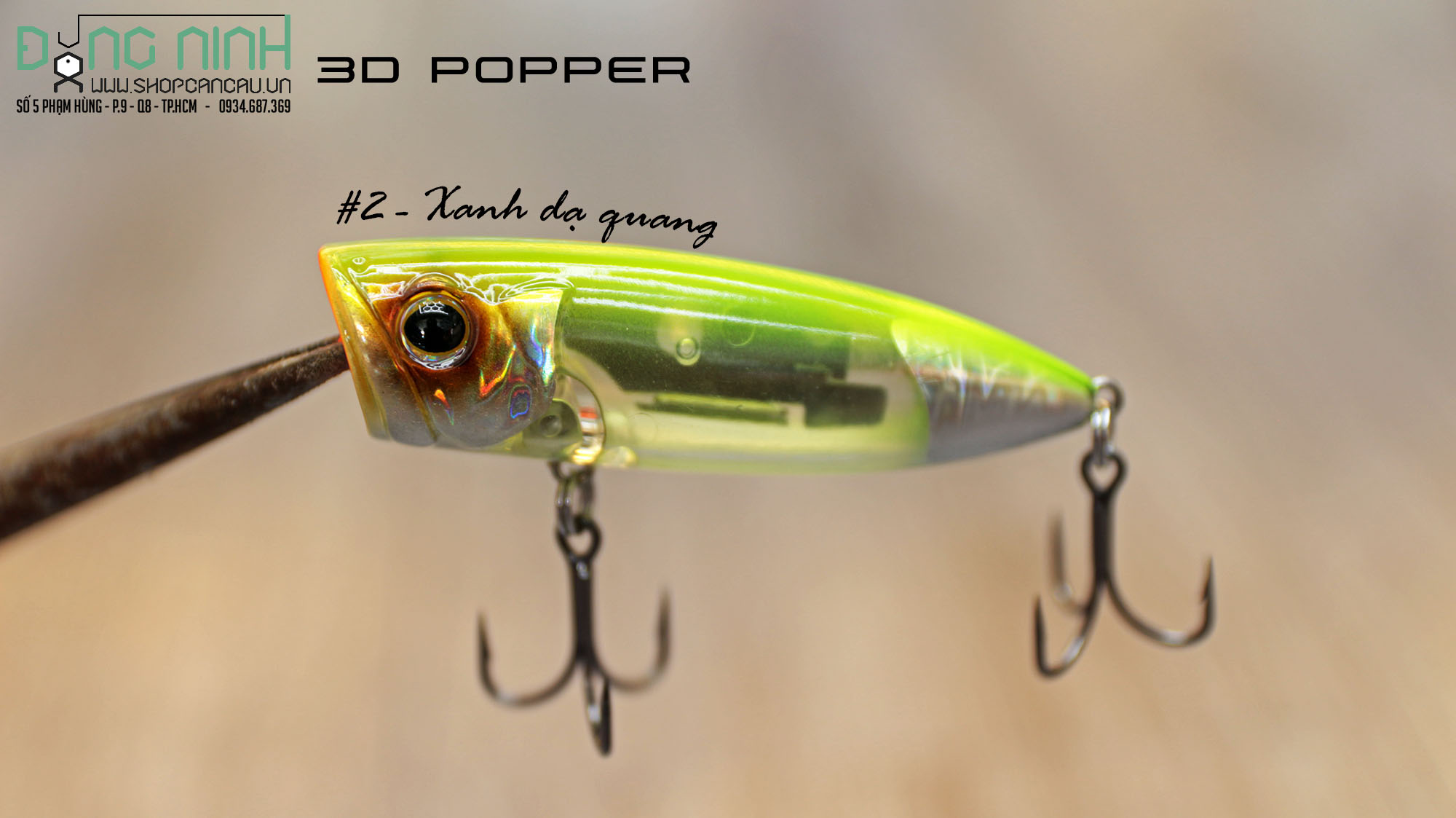 Mồi lure 3D Popper