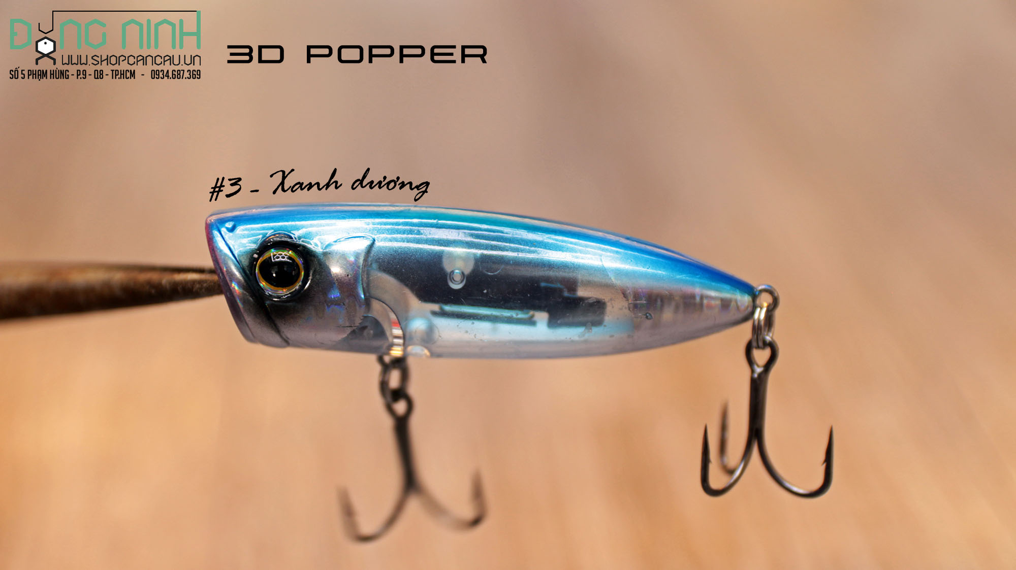 Mồi lure 3D Popper