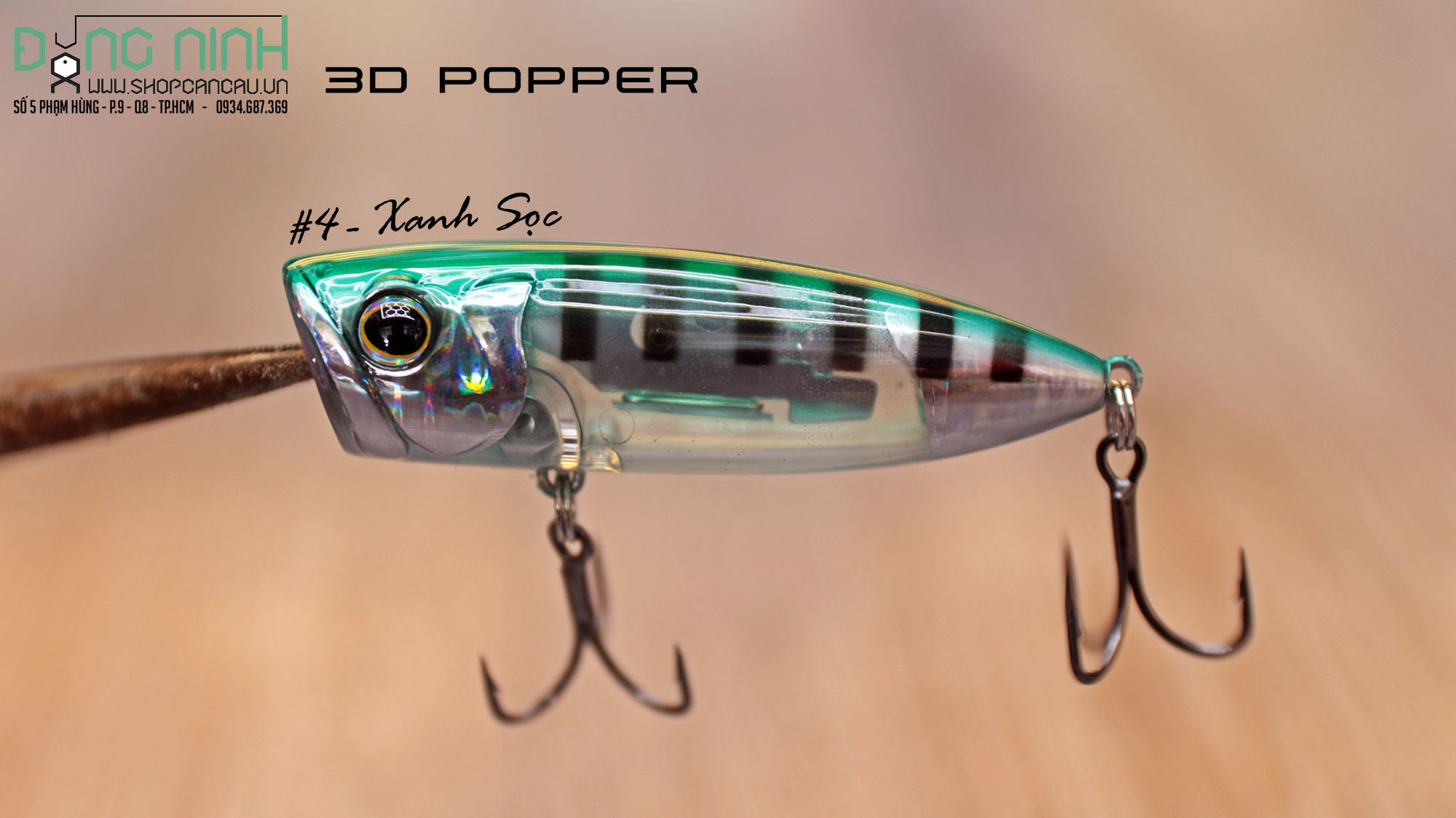 Mồi lure 3D Popper