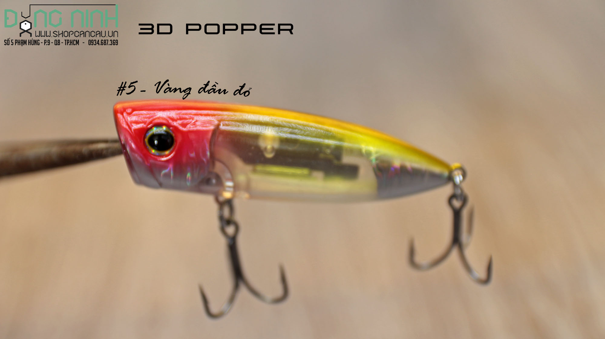 Mồi lure 3D Popper