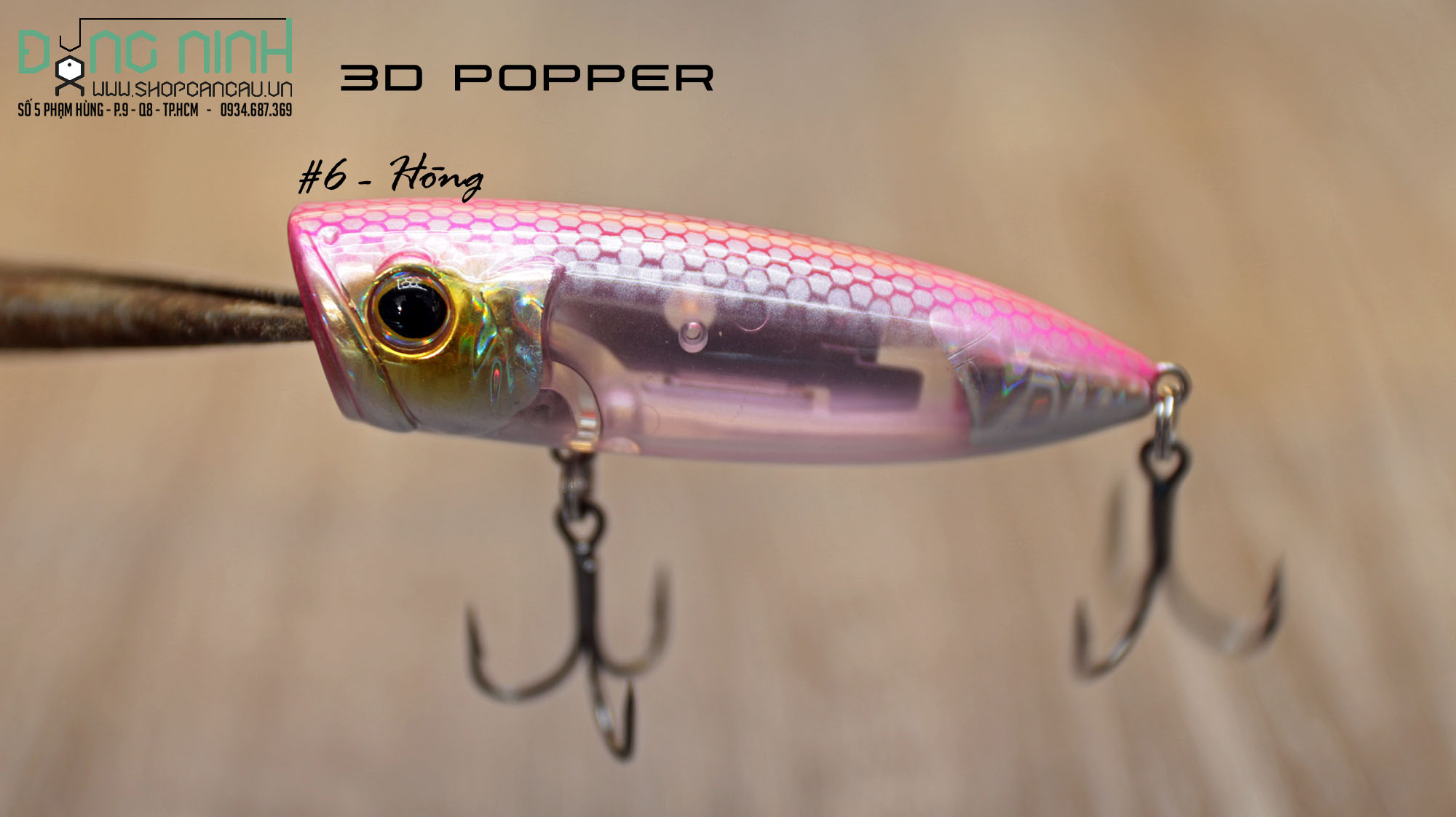 Mồi lure 3D Popper