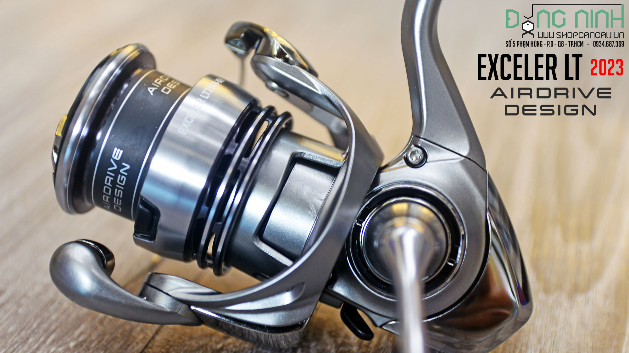 Máy câu Daiwa Exceler LT - 2023 - AIRDRIVE DESIGN