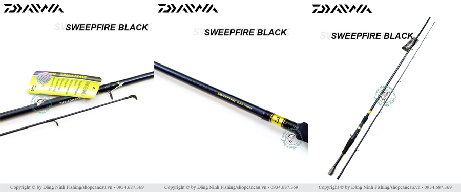 Cần máy ngang Daiwa Sweepfire Black