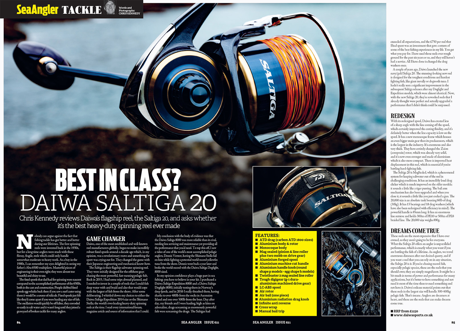 Review Daiwa Saltiga 2020 - by Chris Kennedy - Sea Angler magazine
